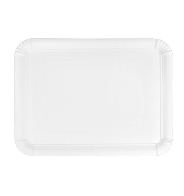 Vassoio di Cartone Rettangolare Bianco 20x27 cm (800 Pezzi) Vassoio di Cartone Rettangolare Bianco 20x27 cm (800 Pezzi)