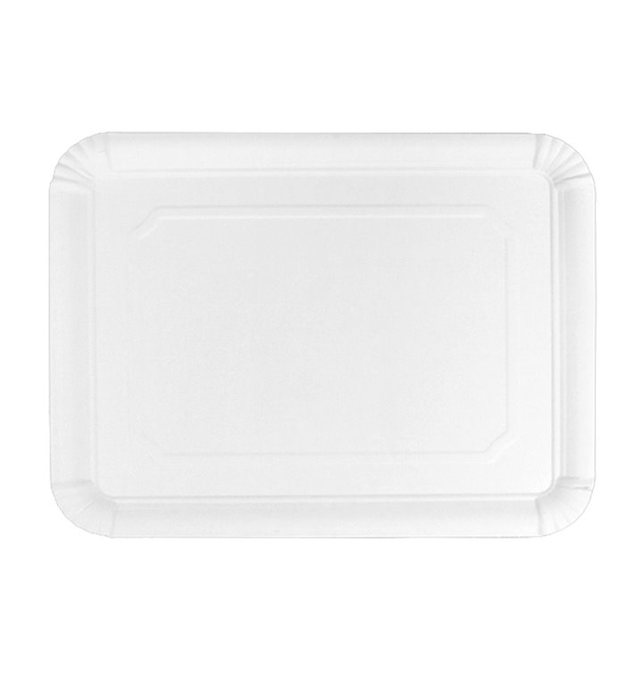 Vassoio di Cartone Rettangolare Bianco 24x30 cm (100 Pezzi) Vassoio di Cartone Rettangolare Bianco 24x30 cm (100 Pezzi)