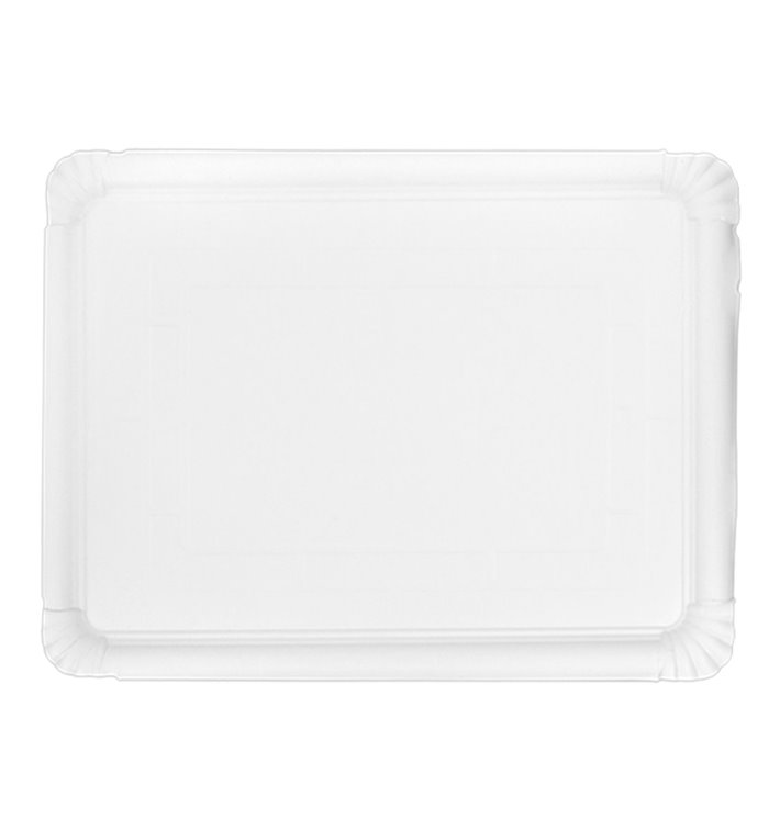 Vassoio di Cartone Rettangolare Bianco 28x36 cm (100 Pezzi) Vassoio di Cartone Rettangolare Bianco 28x36 cm (100 Pezzi)