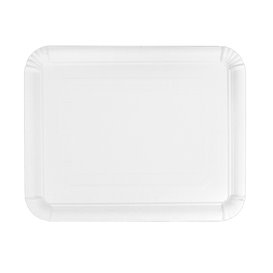 Vassoio di Cartone Rettangolare Bianco 22x28 cm (600 Pezzi)