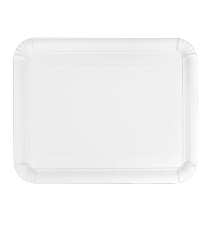 Vassoio di Cartone Rettangolare Bianco 22x28 cm (600 Pezzi) Vassoio di Cartone Rettangolare Bianco 22x28 cm (600 Pezzi)