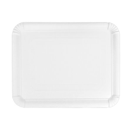 Vassoio di Cartone Rettangolare Bianco 22x28 cm (600 Pezzi)