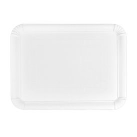 Vassoio di Cartone Rettangolare Bianco 25x34 cm (100 Pezzi)