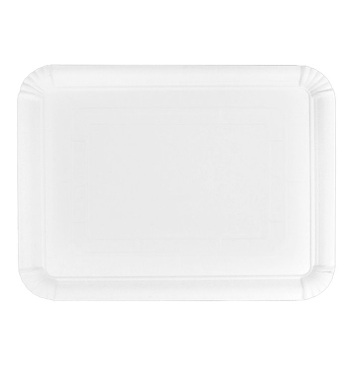 Vassoio di Cartone Rettangolare Bianco 25x34 cm (100 Pezzi) Vassoio di Cartone Rettangolare Bianco 25x34 cm (100 Pezzi)