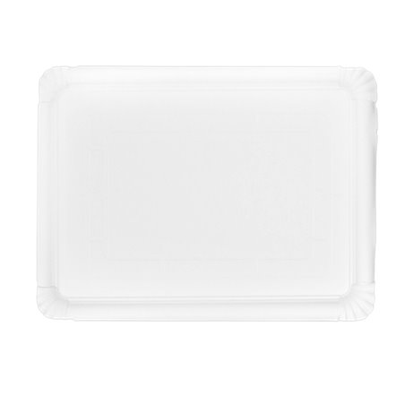 Vassoio di Cartone Rettangolare Bianco 34x42 cm (50 Pezzi)