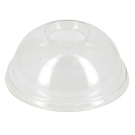 Coperchio Cupola PET con Foro Bicchieri PET e PLA Ø9,5cm (100 Pezzi)