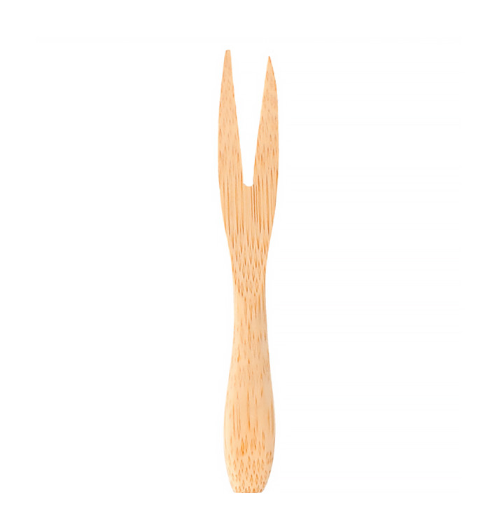 Mini-forchetta di Bambu 9cm (50 Pezzi) Mini-forchetta di Bambu 9cm (50 Pezzi)