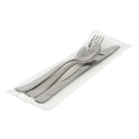 Set Posate Metallos Forchetta, Coltello e Tovagliolo (30 Pezzi)