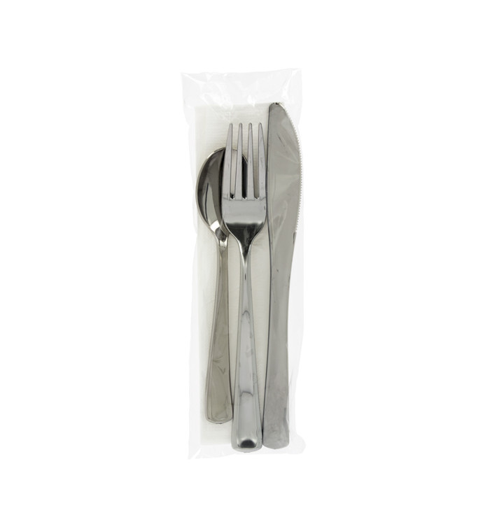 Set Posate Metallos Forchetta, Coltello e Tovagliolo (30 Pezzi) Set Posate Metallos Forchetta, Coltello e Tovagliolo (30 Pezzi)