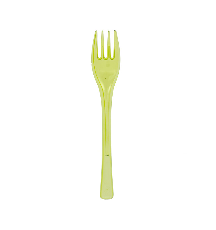 Forchetta di Plastica Fly Verde Acido Transp. 140mm (50 Pezzi) Forchetta di Plastica Fly Verde Acido Transp. 140mm (50 Pezzi)