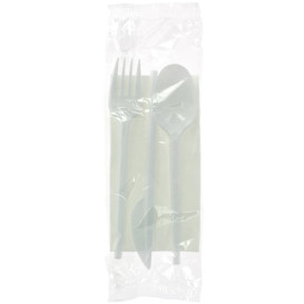 Set Posate Forchetta, Cucchiaio, Coltello e Tovagliolo (25 Pezzi)
