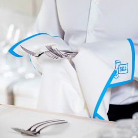 Panno in Rotolo "Roll Drap" Orlo Azzurro 40x80cm P80cm (8 Pezzi)
