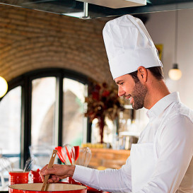 Cappello Cuoco Chef Cotone Bianco (1 Pezzi)