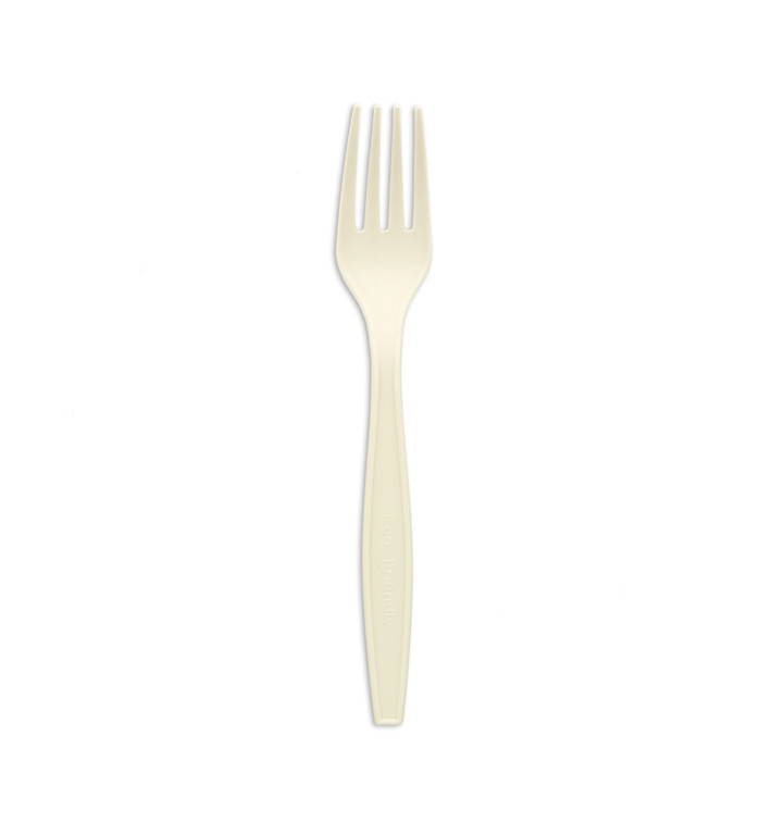Forchetta in Amido di Mais CPLA Bianco 17,5 cm (50 Pezzi) Forchetta in Amido di Mais CPLA Bianco 17,5 cm (50 Pezzi)
