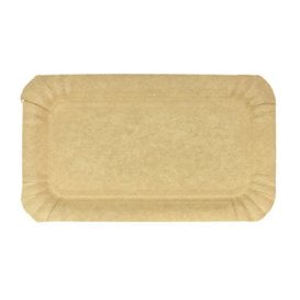 Vassoio di Cartone Rettangolare Kraft 10x16 cm (100 Pezzi)