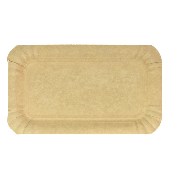 Vassoio di Cartone Rettangolare Kraft 10x16 cm (100 Pezzi) Vassoio di Cartone Rettangolare Kraft 10x16 cm (100 Pezzi)