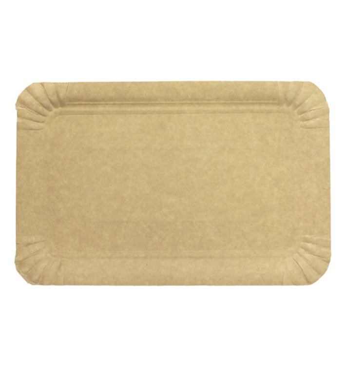 Vassoio di Cartone Rettangolare Kraft 14x21 cm (100 Pezzi) Vassoio di Cartone Rettangolare Kraft 14x21 cm (100 Pezzi)