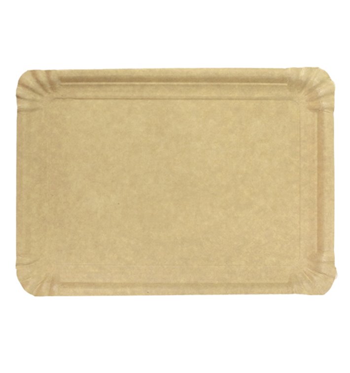 Vassoio di Cartone Rettangolare Kraft 16x22 cm (1400 Pezzi) Vassoio di Cartone Rettangolare Kraft 16x22 cm (1400 Pezzi)