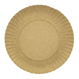 Piatto di Carta Tondo Kraft 180 mm 255g/m2 (100 Pezzi)