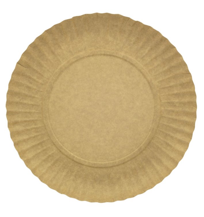 Piatto di Carta Tondo Kraft 210 mm 255g/m2 (100 Pezzi) Piatto di Carta Tondo Kraft 210 mm 255g/m2 (100 Pezzi)
