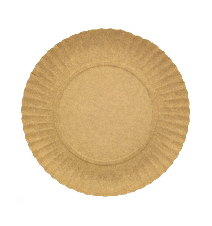 Piatto di Carta Tondo Kraft 250 mm 255g/m2 (100 Pezzi) Piatto di Carta Tondo Kraft 250 mm 255g/m2 (100 Pezzi)