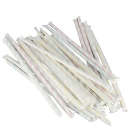 Cannuccia Flessible di Carta Insaccato Assortimento Ø6mm 23cm (250 Pezzi)