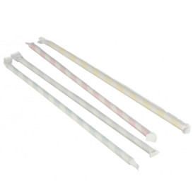 Cannuccia Flessible di Carta Insaccato Assortimento Ø6mm 23cm (6000 Pezzi)