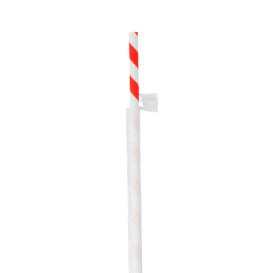 Cannuccia Dritta di Carta Strisce Insaccato Ø6mm 20cm (6000 Pezzi)