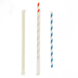 Cannuccia Flessible di Carta Insaccato Assortimento Ø6mm 23cm (6000 Pezzi)