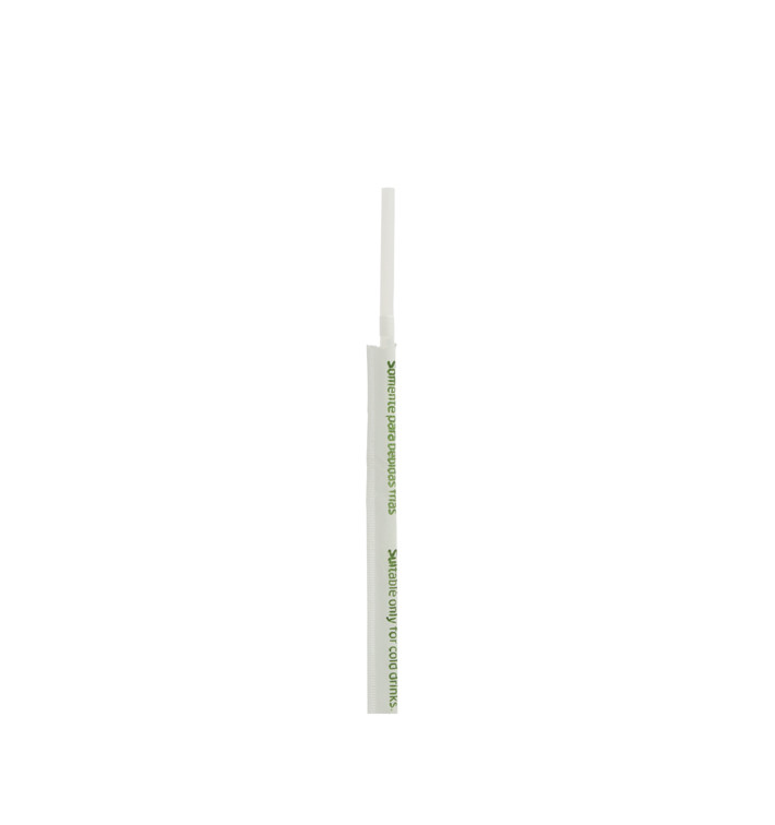 Cannuccia Flessible Insaccato di PLA Bianco Ø5mm 21cm (250 Pezzi) Cannuccia Flessible Insaccato di PLA Bianco Ø5mm 21cm (250 Pezzi)