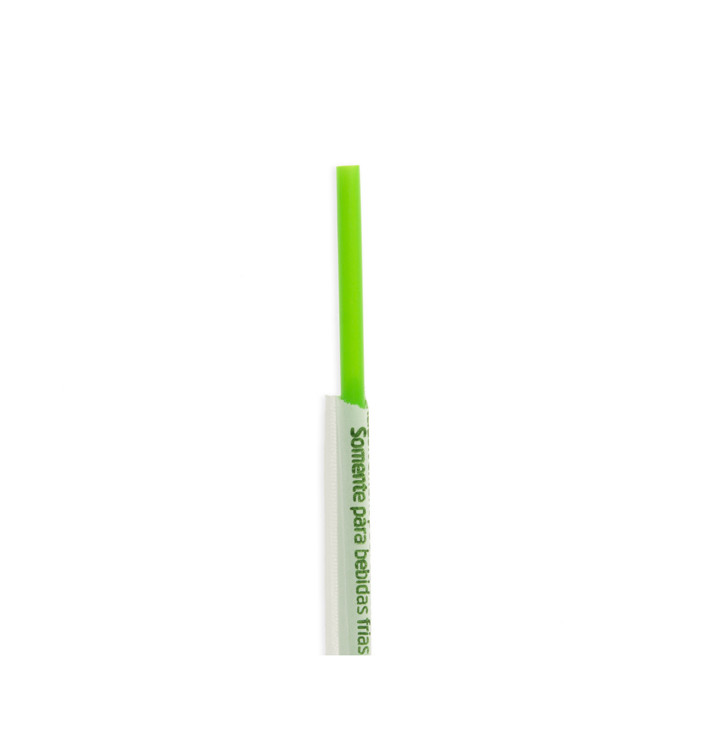 Cannuccia Dritta Insaccato di PLA Verde Ø6mm 20cm (250 Pezzi) Cannuccia Dritta Insaccato di PLA Verde Ø6mm 20cm (250 Pezzi)