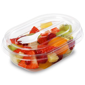 Insalateira Coperchio APET con Cucchiaio 500ml 190x140x76mm (100 Pezzi)