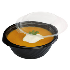 Contenitori Tondo PP Nero 400ml Ø144mm (600 Pezzi)