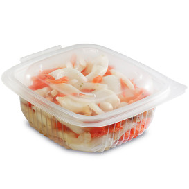 Contenitore Coperchio PP Transparente 250ml 123x114mm (50 Pezzi)