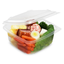 Contenitore Coperchio PP Transparente 830ml 158x155mm (50 Pezzi)