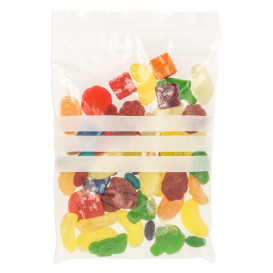 Sacchetti con Chiusura Zip e Bande 10x15cm G-160 (100 Pezzi)