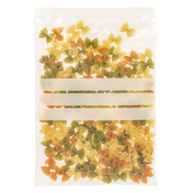 Sacchetti con Chiusura Zip e Bande 25x35cm G-160 (100 Pezzi)