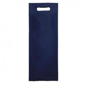 Sacchetto Non Tessuto per Bottiglia Blu 17+10x40cm (25 Pezzi)