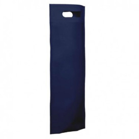 Sacchetto Non Tessuto per Bottiglia Blu 17+10x40cm (200 Pezzi)