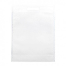 Sacchetto TNT Manico Fustellato Bianco 30+10x40cm (25 Pezzi)