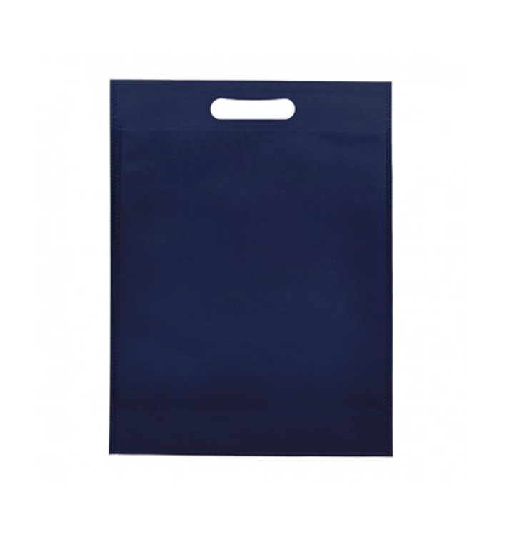 Sacchetto TNT Manico Fustellato Blu 30+10x40cm (200 Pezzi) Sacchetto TNT Manico Fustellato Blu 30+10x40cm (200 Pezzi)