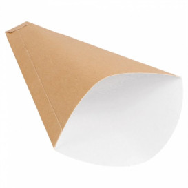 Cono di Carta "Crêpes" 12x2,5x19cm 300g/m2 (100 Pezzi)