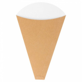 Cono di Carta "Crêpes" 12x2,5x19cm 300g/m2 (100 Pezzi)