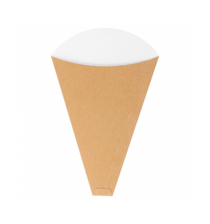 Cono di Carta "Crêpes" 12x2,5x19cm 300g/m2 (100 Pezzi) Cono di Carta "Crêpes" 12x2,5x19cm 300g/m2 (100 Pezzi)