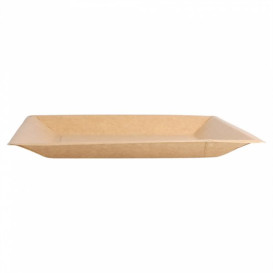 Piatto di Carta Biocoated Naturale Quadrato 18cm (20 Pezzi)