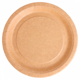 Piatto di Carta Biocoated Naturale Ø18 cm (20 Pezzi)