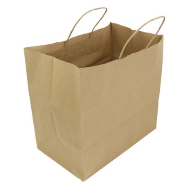 Buste Shopper in Carta Marrone 100g 30+18x29cm (200 Pezzi)
