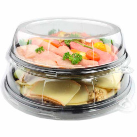Piatto di Plastica Tondo Marmo 23 cm (25 Pezzi)