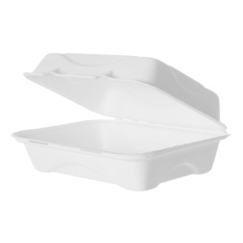 Contenitori Canna da Zucchero Bianco 23x15x7,5cm (250 Pezzi)