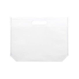 Sacchetto TNT Manico Fustellato Bianco 34+8x26cm (25 Pezzi)